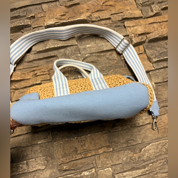 Antik Kraft Raffia Small Tote Bag Shoulder Bag Summer Vacation - Picture 3 of 8